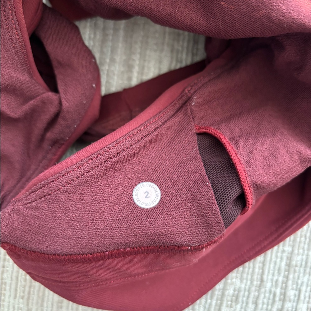 lululemon Wunder Train Longline Bra in Sun Bleached Wash Red Merlot - Picture 3 of 3